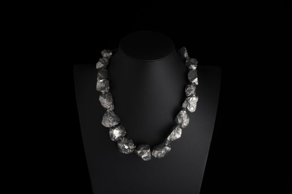 silver crystal quartz onyx necklace